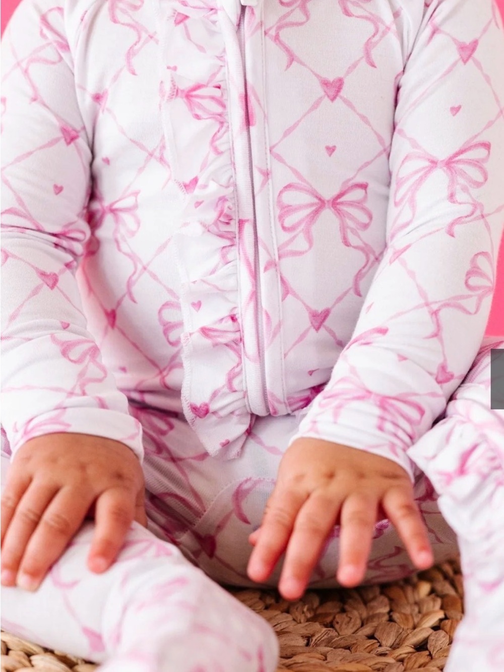 BUMS & ROSES | Take A Bow Ruffle Bamboo Convertible Zip Romper
